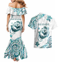 New Zealand Aotearoa Hari Ra Mama Couples Matching Mermaid Dress and Hawaiian Shirt A Mother's Love Is Like No Otter