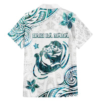 New Zealand Aotearoa Hari Ra Mama Family Matching Off The Shoulder Long Sleeve Dress and Hawaiian Shirt A Mother's Love Is Like No Otter