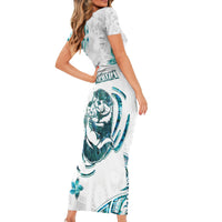 New Zealand Aotearoa Hari Ra Mama Family Matching Short Sleeve Bodycon Dress and Hawaiian Shirt A Mother's Love Is Like No Otter