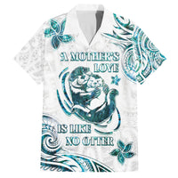 New Zealand Aotearoa Hari Ra Mama Family Matching Summer Maxi Dress and Hawaiian Shirt A Mother's Love Is Like No Otter LT05 Dad's Shirt - Short Sleeve White - Polynesian Pride