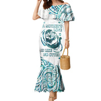 New Zealand Aotearoa Hari Ra Mama Mermaid Dress A Mother's Love Is Like No Otter LT05 Women White - Polynesian Pride
