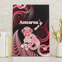 New Zealand Maori Taniwha Canvas Wall Art Silver Fern Red Version LT05 Without Frame Red - Polynesian Pride