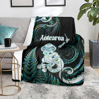 New Zealand Maori Taniwha Blanket Silver Fern Paua Shell Version LT05 - Polynesian Pride
