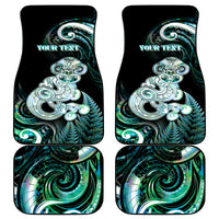 Personalised New Zealand Maori Taniwha Car Mats Silver Fern Paua Shell Version LT05 - Polynesian Pride