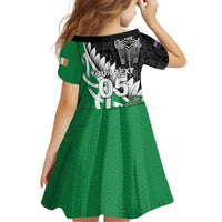 New Zealand And Ireland Rugby Custom Family Matching Off The Shoulder Long Sleeve Dress and Hawaiian Shirt Silver Fern With Celtic Cross