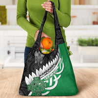 New Zealand And Ireland Rugby Grocery Bag Silver Fern With Celtic Cross