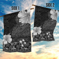 Hawaii Hibiscus With Black Polynesian Pattern Garden Flag LT05 - Polynesian Pride