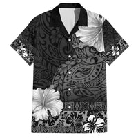 Hawaii Hibiscus With Black Polynesian Pattern Hawaiian Shirt LT05 Black - Polynesian Pride