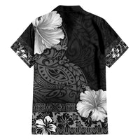 Hawaii Hibiscus With Black Polynesian Pattern Hawaiian Shirt LT05 - Polynesian Pride