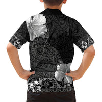 Hawaii Hibiscus With Black Polynesian Pattern Hawaiian Shirt LT05 - Polynesian Pride