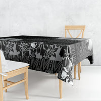 Hawaii Hibiscus With Black Polynesian Pattern Tablecloth LT05 - Polynesian Pride
