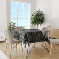 Hawaii Hibiscus With Black Polynesian Pattern Tablecloth LT05 - Polynesian Pride