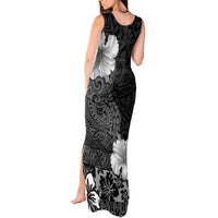 Hawaii Hibiscus With Black Polynesian Pattern Tank Maxi Dress LT05 - Polynesian Pride