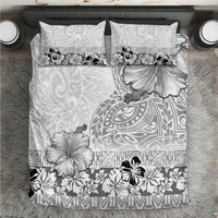 Hawaii Hibiscus With White Polynesian Pattern Bedding Set LT05 White - Polynesian Pride