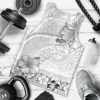 Hawaii Hibiscus With White Polynesian Pattern Men Tank Top LT05 - Polynesian Pride