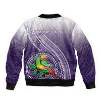 Personalized Manua High School Bomber Jacket Polynesian Tribal Pattern
