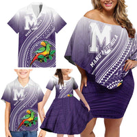 Personalized Manua High School Family Matching Off Shoulder Short Dress and Hawaiian Shirt Polynesian Tribal Pattern LT05 - Polynesian Pride