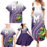 Personalized Manua High School Family Matching Summer Maxi Dress and Hawaiian Shirt Polynesian Tribal Pattern LT05 - Polynesian Pride