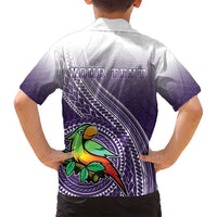 Personalized Manua High School Family Matching Tank Maxi Dress and Hawaiian Shirt Polynesian Tribal Pattern