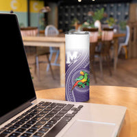 Personalized Manua High School Skinny Tumbler Polynesian Tribal Pattern