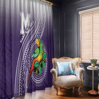Manua High School Window Curtain Polynesian Tribal Pattern