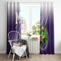 Manua High School Window Curtain Polynesian Tribal Pattern