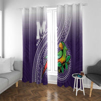 Manua High School Window Curtain Polynesian Tribal Pattern