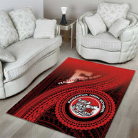 Fagaitua High School Area Rug Polynesian Tribal Pattern
