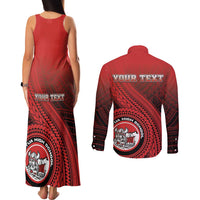 Personalized Fagaitua High School Couples Matching Tank Maxi Dress and Long Sleeve Button Shirt Polynesian Tribal Pattern LT05 - Polynesian Pride