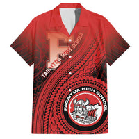 Personalized Fagaitua High School Family Matching Off The Shoulder Long Sleeve Dress and Hawaiian Shirt Polynesian Tribal Pattern