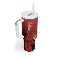 Personalized Fagaitua High School Tumbler With Handle Polynesian Tribal Pattern LT05 - Polynesian Pride