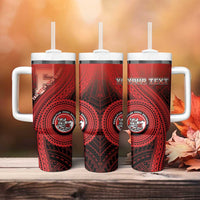 Personalized Fagaitua High School Tumbler With Handle Polynesian Tribal Pattern LT05 - Polynesian Pride