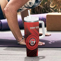 Personalized Fagaitua High School Tumbler With Handle Polynesian Tribal Pattern LT05 - Polynesian Pride