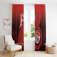 Fagaitua High School Window Curtain Polynesian Tribal Pattern
