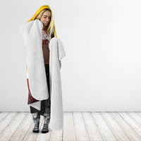 Tahiti Heiva Festival Hooded Blanket Tahitian Vahine Plumeria Flowers