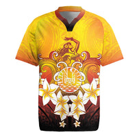 Tahiti Heiva Festival Rugby Jersey Tahitian Vahine Plumeria Flowers