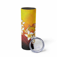 Tahiti Heiva Festival Skinny Tumbler Tahitian Vahine Plumeria Flowers