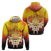 Tahiti Heiva Festival Zip Hoodie Tahitian Vahine Plumeria Flowers