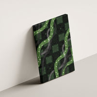 Hawaiian Quilt Canvas Wall Art Pele Hair Hinahina Lei Black Version LT05 - Polynesian Pride