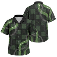 Hawaiian Quilt Family Matching Summer Maxi Dress and Hawaiian Shirt Pele Hair Hinahina Lei Black Version LT05 Son's Shirt Black - Polynesian Pride