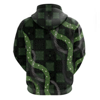 Hawaiian Quilt Hoodie Pele Hair Hinahina Lei Black Version LT05 - Polynesian Pride