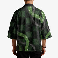 Hawaiian Quilt Kimono Pele Hair Hinahina Lei Black Version LT05 - Polynesian Pride