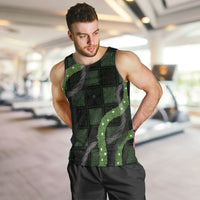 Hawaiian Quilt Men Tank Top Pele Hair Hinahina Lei Black Version