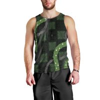 Hawaiian Quilt Men Tank Top Pele Hair Hinahina Lei Black Version