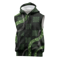 Hawaiian Quilt Sleeveless Zip Hoodie Pele Hair Hinahina Lei Black Version LT05 Black - Polynesian Pride