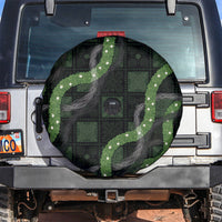 Hawaiian Quilt Spare Tire Cover Pele Hair Hinahina Lei Black Version LT05 Black - Polynesian Pride