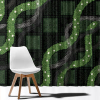 Hawaiian Quilt Window Curtain Pele Hair Hinahina Lei Black Version LT05 - Polynesian Pride