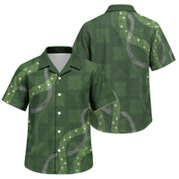 Hawaiian Quilt Family Matching Long Sleeve Bodycon Dress and Hawaiian Shirt Pele Hair Hinahina Lei Green Version LT05 Son's Shirt Green - Polynesian Pride