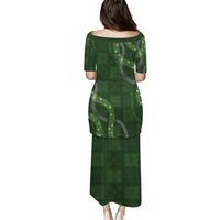 Hawaiian Quilt Puletasi Pele Hair Hinahina Lei Green Version LT05 - Polynesian Pride
