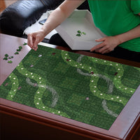 Hawaiian Quilt Puzzle Pele Hair Hinahina Lei Green Version LT05 - Polynesian Pride